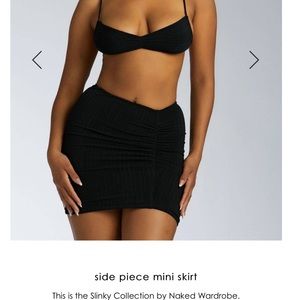 Naked Wardrobe Side Piece Slinky Skirt  🖤